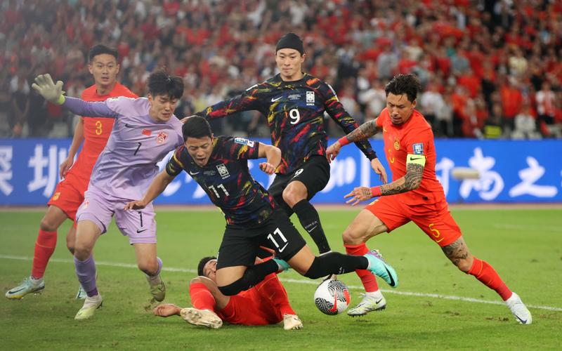 中国足球对韩国的相关图片